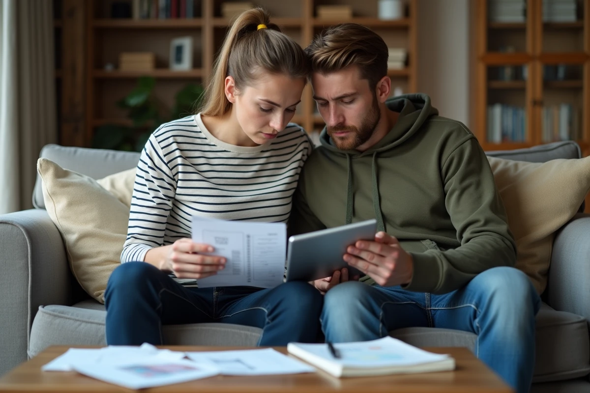 Couple examinant ensemble les conséquences financières d'une mise en couple sur les droits au RSA